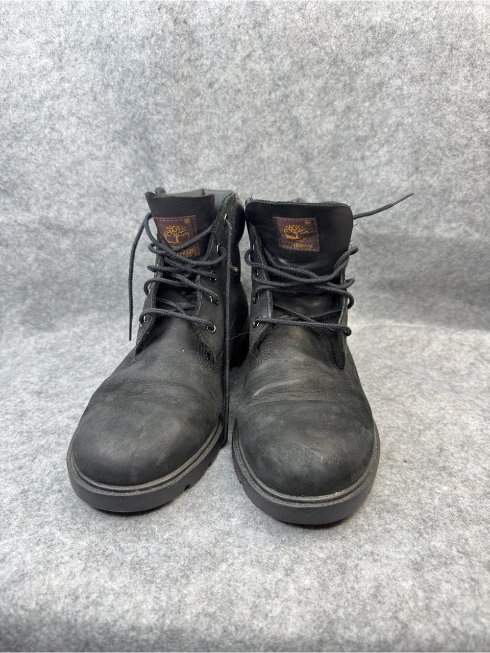Timberland Waterproof Black Nubuck Leather Boots / Kids Youth Size 7 women 8.5